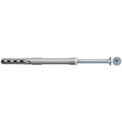 fischer SXR 10 x 160 T - Langschaftdübel zum Befestigen von Fassaden-, Decken- und Dachunterkonstruktionen, Fenstern uvm. in Voll- und Lochbaustoffen - 50 Stück - Art.-Nr. 46267, 10 mm