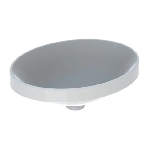 Geberit VariForm Einbauwaschtisch oval, 500x400mm, ohne Hahnloch, ohne Überlauf, Farbe: Weiß, mit KeraTect - 500.711.00.2