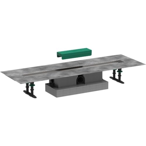 hansgrohe uBox universal Komplettset (Installationsset + Grundkörper) 800mm für Standardinstallation von hansgrohe Duschrinnen Fertigsets (RainDrain Rock und RainDrain Match), Bodenablauf Dusche