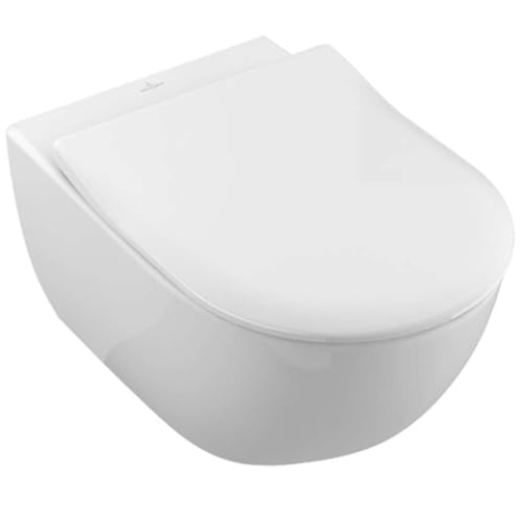 Villeroy & Boch 5614R2R1 2.0 WC-Kombi-Pack mit Ceramic+, Weiß