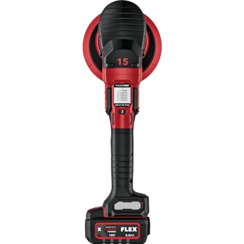Flex Akku-Exzenterpolierer mit Freilauf 18 V XCE 8 150 18-EC Set (mit Gasgebeschalter, einfache Drehzahlverstellung, ergonomisch) 533021