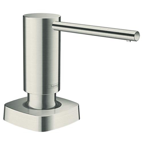 hansgrohe Spülmittel-/ Lotionspender Küchenzubehör (Accessoire, eckig) Edelstahl Finish