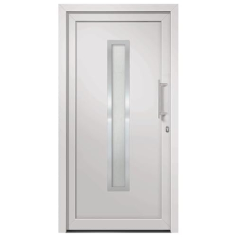 vidaXL Haustür mit Handgriff-Set Montageset 3 Schlüssel Nebeneingangstür Eingangstür Kellertür Außentür Wohnungstür Tür Weiß 98x190cm