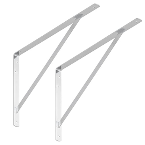 SOTECH 10er Set Regalkonsolen (500 x 325 x 30 mm, verzinkt, pulverbeschichtet), Konsolen mit Querstrebe zur Stabilisierung