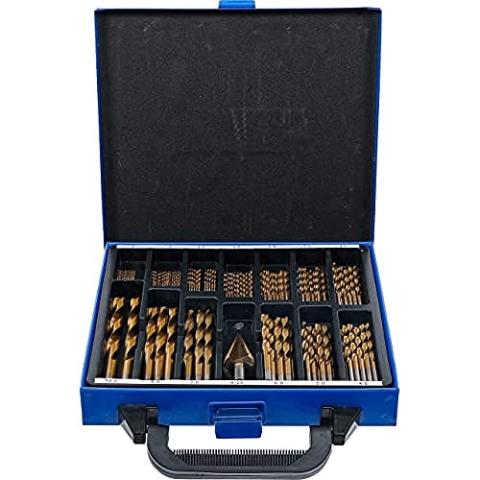 BGS 2009 | Spiral- und Stufenbohrer-Satz | HSS | Titan nitriert | 1 - 10 mm | 119-tlg.