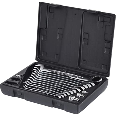 KS Tools 5034666 Tools 503.4666 GEARplus Ratschenringmaulschlüssel-Satz, umschaltbar,16-tlg.