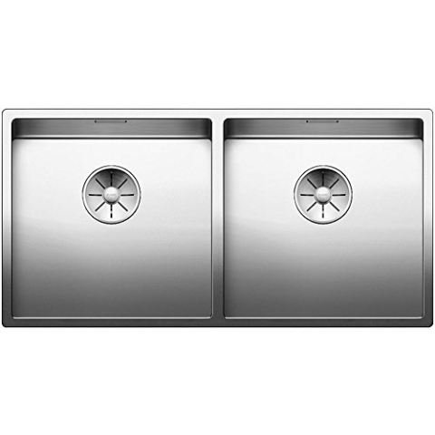 BLANCO CLARON 400/400-IF | Edelstahl Spüle | Einbauart: Einbau von Oben & Flächenbündig | für 90 cm breite Unterschränke | Widerstandsfähig gegenüber Kratzern | Großes Beckenvolumen