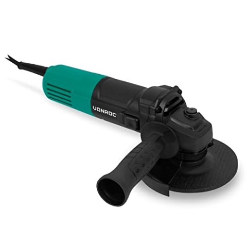 VONROC PRO Winkelschleifer - 850W – Ø125mm - geeignet für Stein, Fliesen, Beton und Stahl - Inklusive Seitengriff - 3m-Gummikabel