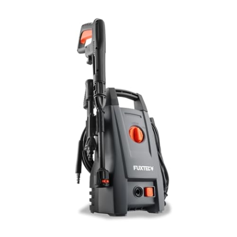 FUXTEC Hochdruckreiniger FX-HDR1400, Flächenreiniger mit 110bar Arbeitsdruck, Fördermenge 390 l/h,1400W Leistung, 5 m Hochdruckschlauch und -Pistole, 4.9 kg, inkl. Zubehör