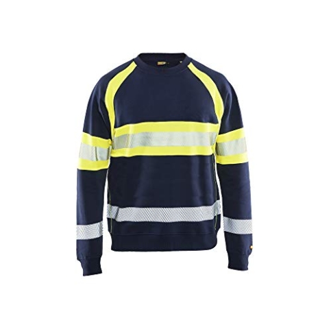Blaklader 33591158 HOCHVISKOSER PULLOVER, Marineblau/Gelb, grootte S