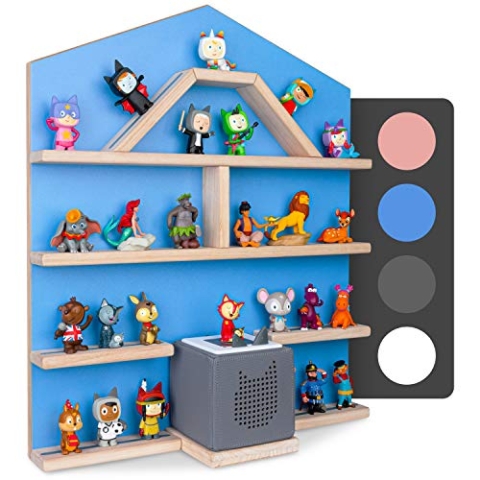 Little Moonshine Regal für Tonie Box und Tonies DAS ORIGINAL - bis zu 52 Tonies - Magnetisches Wandregal - 4 passend zur Toniebox (Blue)