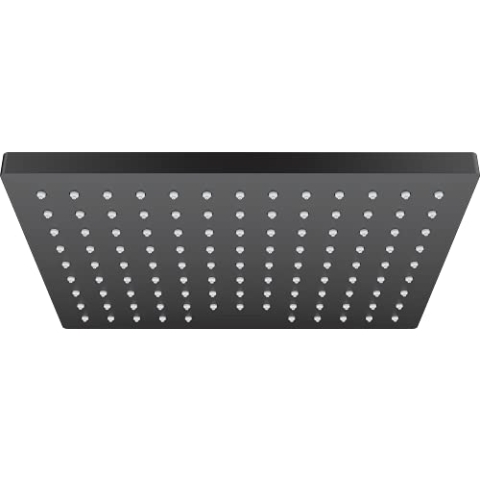 hansgrohe Vernis Shape - Kopfbrause, eckige Duschbrause (230 x 170 mm), Regendusche mit 1 Strahlart für Wand- oder Deckenmontage, Brausekopf mit Antikalk-Funktion, Mattschwarz, 26281670