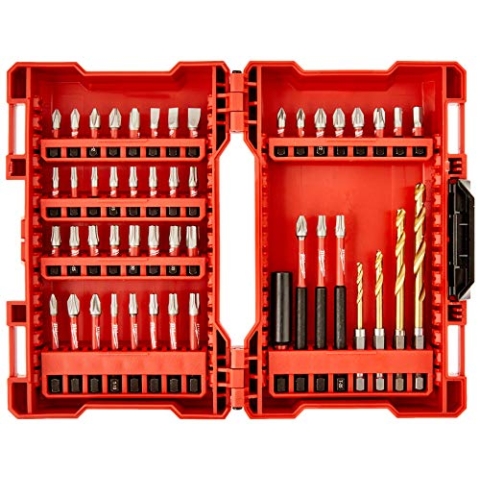 Milwaukee 4932430906 Shockwave, Schlagbohrer Bitset, rot, 48 Teile