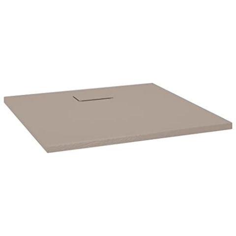 vidaXL Duschwanne Niedrige Schwelle Duschtasse Brausewanne Brausetasse Duschbecken Dusche Wanne Bad Badezimmer SMC mit Harz Braun 90x80cm