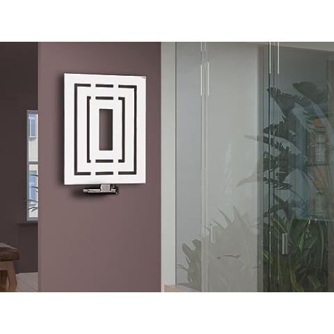 BADHEIZKÖRPER Design Insight 1 80x60 cm 612 W weiß SZAGATO Badheizkörper Insight weiß mittelanschlußSZ-Metall handtuchwärmer handtuchtrockner handtuchhalter paneelheizkörper vertikal