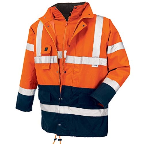 teXXor Warnschutz-Parka Calgary wasserdichte, winddichte Arbeitsjacke, XXL, orange, 4108
