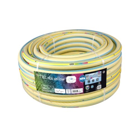 FITT NTS YELLOW 3/4" (19mm) 50m - Robuster und flexibler Gartenschlauch in gelber Farbe für eine intensive Nutzung, mit exklusiven Technologien