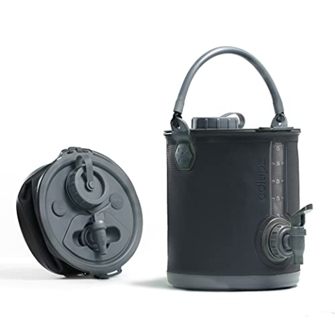 Colapz 2-in-1 Wasserkanister faltbar mit Hahn - tragbarer Wasserkanister für Trinkwasser beim Camping & Festival - praktischer Falteimer für Wohnmobil oder Wohnwagen - BPA-frei