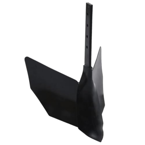 vidaXL Pflug Zubehör 4 höhenverstellbare Einstellungen Häufelpflug Kartoffelhäufler Häufelkörper Kartoffelroder Häufelschar Schwarz Metall 41x37x47cm