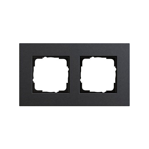 Gira 0212226 Abdeckrahmen Esprit Linoleum-Multiplex 2-Fach, anthrazit