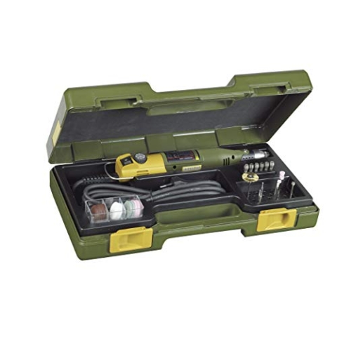 Proxxon 28430 Set Bohr- und Fräsgerät Micromot 230/E mit 34 Einsatzwerkzeugen im Koffer 230 Volt Handgerät