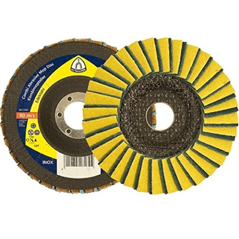Klingspor 312558 SMT 850, Combi-Schleifmop Scheibe Spezial, Verpackungseinheit 5, 115X22,23, 80, 5