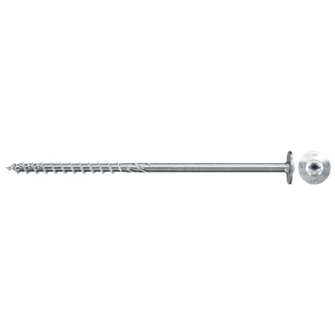 fischer PowerFast II WTP 8,0 x 360, kraftvolle Holzbauschraube mit Tellerkopf, Innenstern-Aufnahme und Teilgewinde, für den konstruktiven Holzbau, 50 Stk.