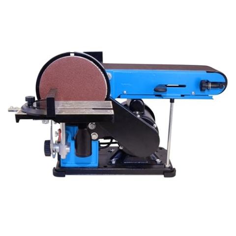 Güde Band- & Tellerschleifer GBTS 400 (350 W Motorleistung, 914 x 100 mm Schleifband-Maß, 282 m/min Bandgeschwindigkeit, 1450 1/min Schleiftellerdrehzahl, 36 mm Ø Staubsaugeranschluss)