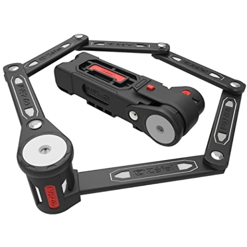 ZEFAL K-Traz F16L Gelenkschloss für Klapprad mit Halterung - Fahrrad/Roller/Motorrad - kompakt und sehr robust, schwarz, S
