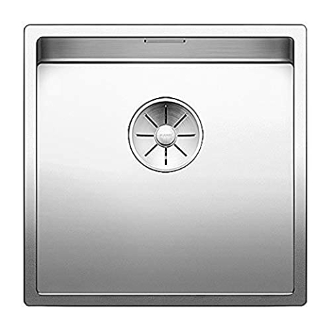 BLANCO CLARON 400-IF | Edelstahl Spüle | Einbauart: Einbau von Oben & Flächenbündig | für 45 cm breite Unterschränke | Widerstandsfähig gegenüber Kratzern | Großes Beckenvolumen