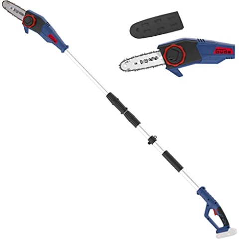 Güde 58595 Akku Teleskop Astkettensäge AST 18-0 (18V, Kettenschnellspannsystem, Oregon Kette und Schwert, Tragegurt)