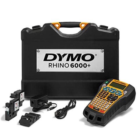DYMO Rhino 6000+ Industrielles Etikettiergerät im stabilen Hartschalenkoffer | Tragbares Beschriftungsgerät für Industrie und Handwerk mit PC-Anbindung