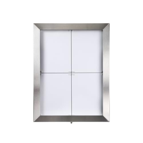 Securit MCS-4A4-LSS LED-Schaukasten Stainless Steel, 4 x DIN A4 Seiten