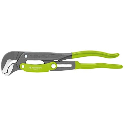RENNSTEIG Rohrzange S-Maul 1 1/2“ (Zange mit Schnellverstellung, Öffnungsweite 0-60 mm, Länge 425 mm, Einhandbedienung, integrierter Klemmschutz) 1302 015 2