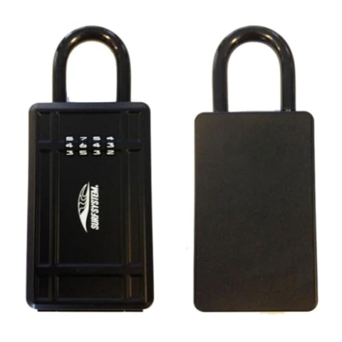 SURF SYSTEM Keysafe Zahlenschloss mit Zahlenschloss, Schlüsselbrett, Hide-A-Key, Schäkel – zurücksetzbarer Code – Surfer, Sport, Makler, Sicherheit für Haus-/Autoschlüssel, Aufbewahrungsschloss