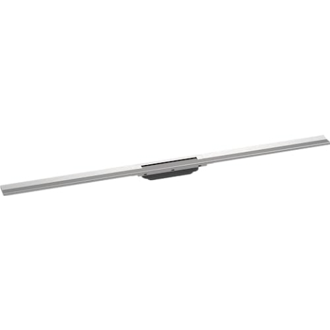 hansgrohe Fertigset Duschrinne RainDrain Flex, Abflussrinne 1200mm, Bodenablauf Dusche Dusche kürzbar, Edelstahl gebürstet