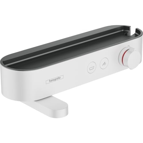 hansgrohe Wannenthermostat ShowerTablet Select, Aufputz Badarmatur für 2 Funktionen, Mattweiß
