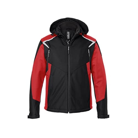 KÜBLER Workwear | KÜBLER BODYFORCE Winter Softshell Arbeitsjacke | schwarz/mittelrot | Größe M