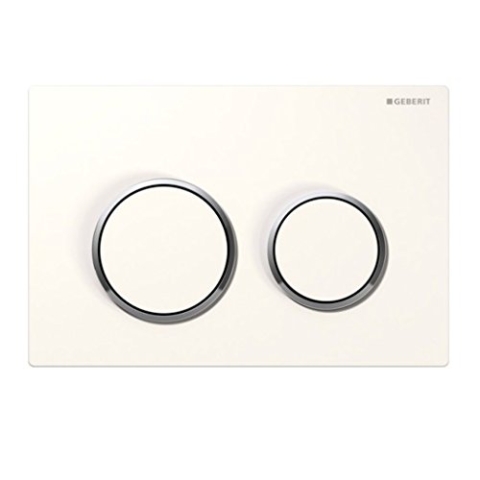 Geberit 115.085.KJ.1 Omega 20 Betätigungsplatte, Hochglanz-verchromt/weiß