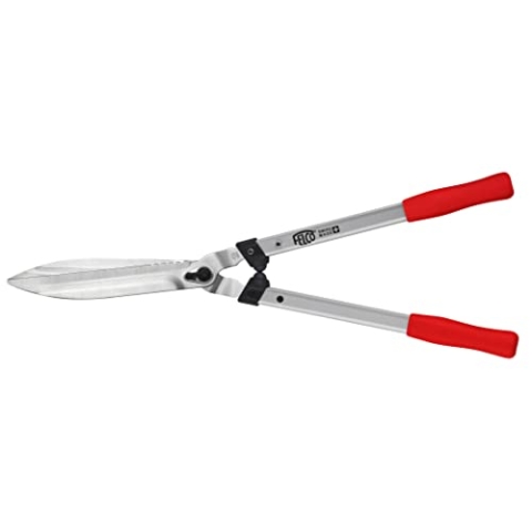 FELCO 250-63 Heckenschere (Länge 63 cm, Griffe I-Beam Aluminium, Klingen mit Chrombeschichtung, Gartenschere, große Klingen, Fettschraube)