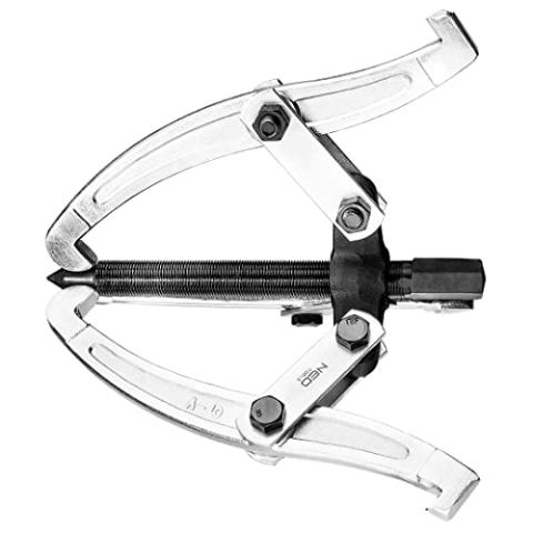 NEO TOOLS 3-Arm Dreiarmiger Abzieher 8" 200 mm Lagerabzieher CrV-Stahl Profi | die Arme beiderseitig mit Haken ausgestattet, höhenverstellbar | Radlager Werkzeug für Auto im Werkzeug