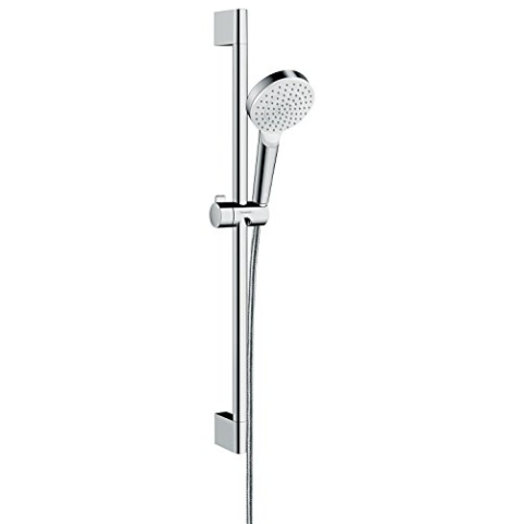 hansgrohe Crometta Duschset, 0,65 m, wassersparend, Weiß/Chrom