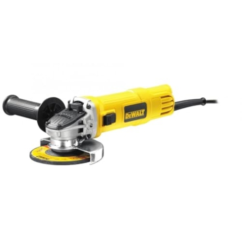 DEWALT 125 mm Winkelschleifer DWE4157 (900 Watt, 11.800 U/min, Epoxidharz geschützte Motorwicklung, Wiederanlaufschutz, Sanftanlauf, werkzeuglos verstellbare Schutzhaube, M14 Spindel)