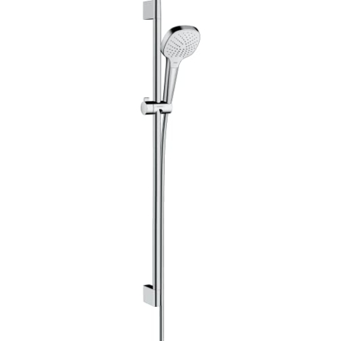 hansgrohe Croma Select E wassersparendes Duschset 0,90m, 3 Strahlarten, Weiß/Chrom