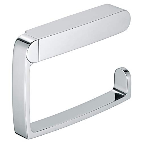 KEUCO Toilettenpapierhalter aus Metall, Hochglanz-verchromt, offene Form, WC-Rollenhalter für Badezimmer und Gäste-WC, Elegance