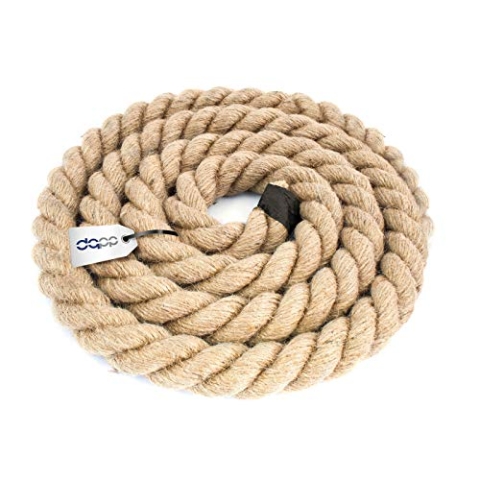 50m JUTESEIL 36mm Naturfasern Absperrseil Jute gedreht Hanf Tauziehen Handlauf