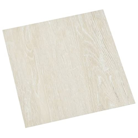 vidaXL 55x PVC-Fliesen Selbstklebend Vinyl-Fliesen Vinylboden Bodenbelag Laminat Dielen Fußboden Laminatboden Fliese Wohnzimmer 5,11m² Creme