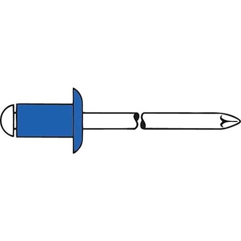 Gesipa Blindniete Stahl 3 x 10 mm, 500 Stück, (1454596) Blindniettechnik, Grau