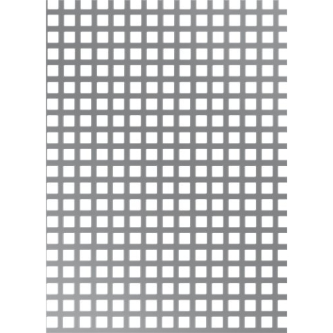 Alberts 468187 Lochblech | quadratische Lochung | Aluminium, silberfarbig eloxiert | 500 x 1000 x 0,8 mm