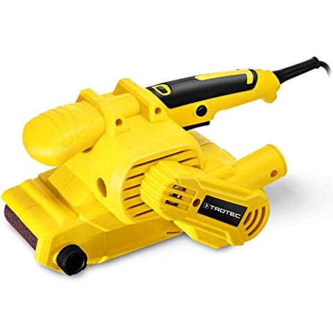 TROTEC Bandschleifer PBSS 10‑800 – Schleifer 800 Watt, Drehzahlstufe 1.030-3.280 U/min, Schleiffläche: 75 x 120 mm